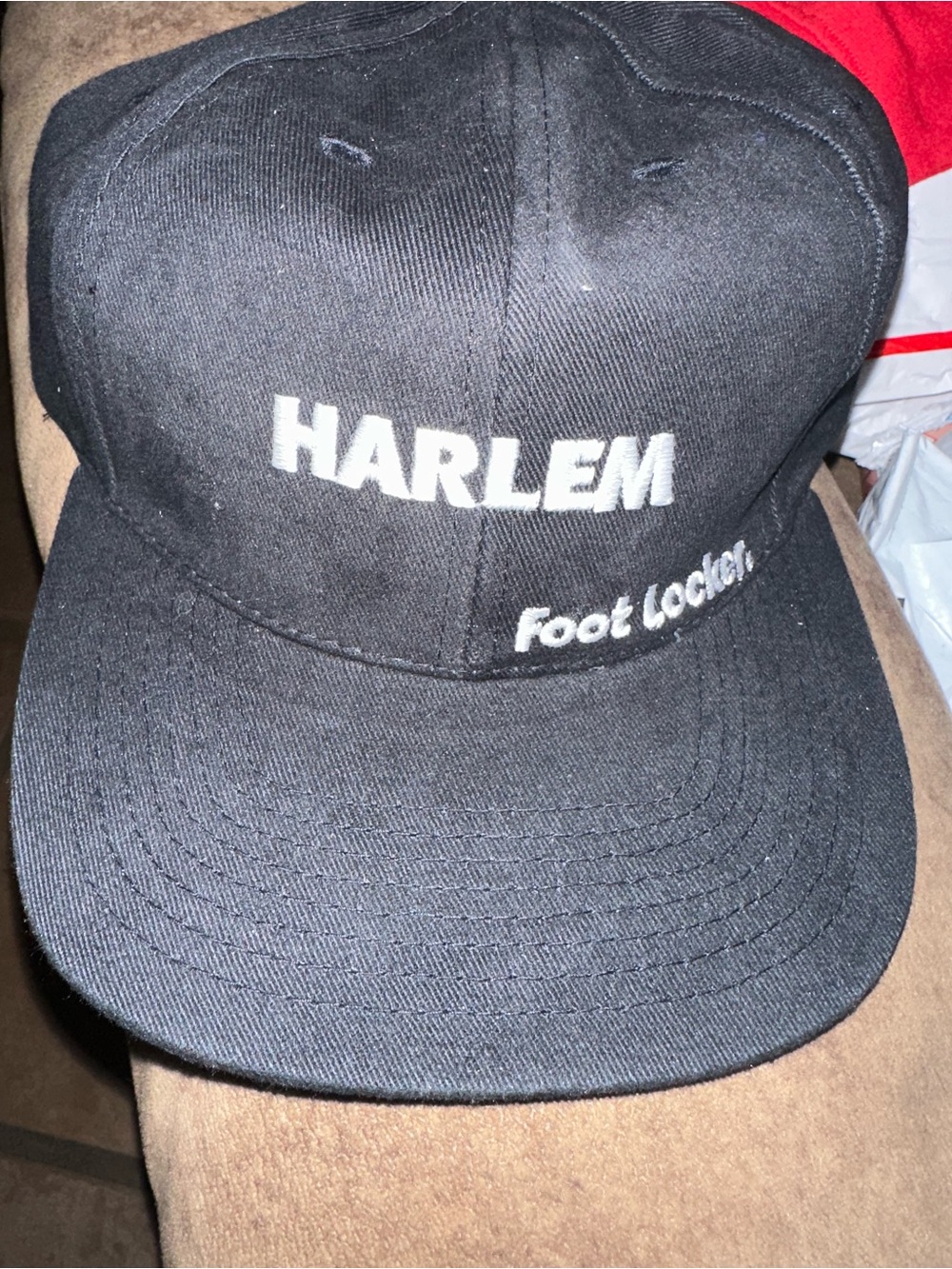 HARLEM Foot Locker Black Embroidered Baseball Cap- new- never used (no tags)